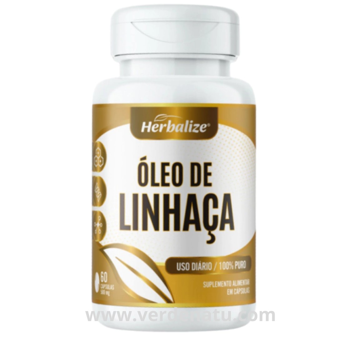 Oleo de Linhaça 60 cápsulas 500mg Herbalize