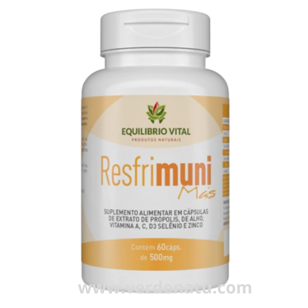 Resfrimuni Mais 60 Cápsulas 500mg Equilibrio Vital