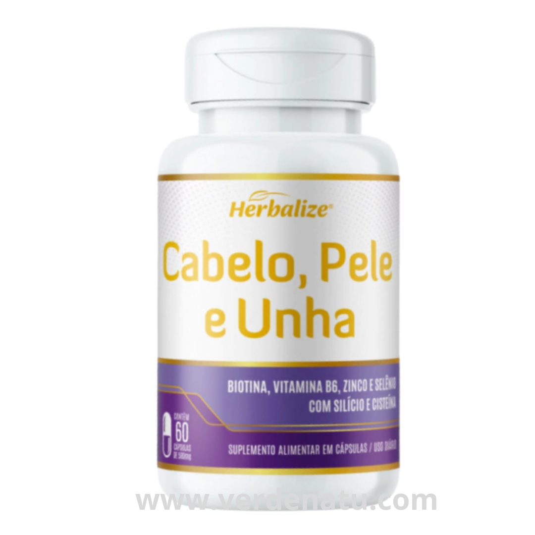 Cabelo – Pele – Unha 60 cápsulas 500mg Herbalize